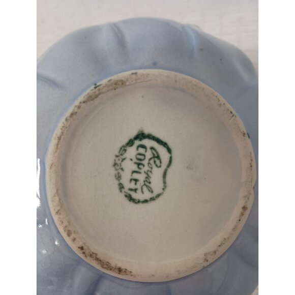 VTG Royal Copley Ceramic Blue Bird On Petal Bowl Planter Mid Century Modern - Picture 8 of 11